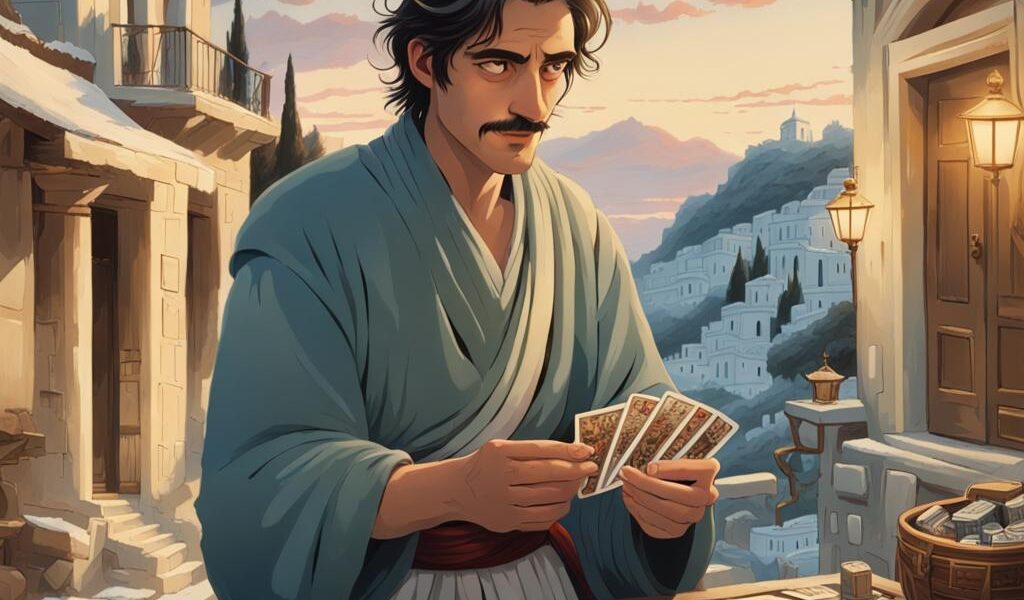 Un joueur dans la Grèce Antique - généré par Nightcafe