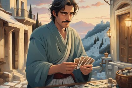 Un joueur dans la Grèce Antique - généré par Nightcafe