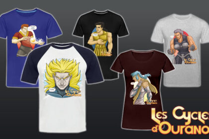 Illustration non contractuelle des tee-shirt imaginés pour les Cycles d'Ouranos