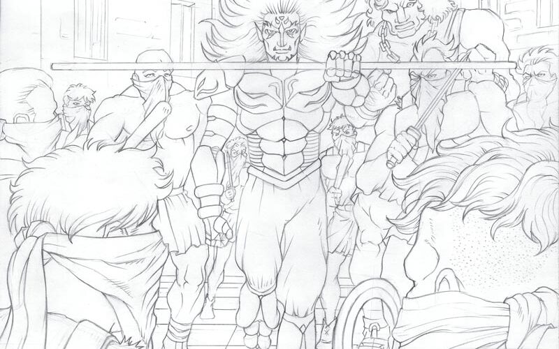 Rough de la couv du second volume d'Herakliskos
